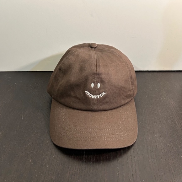 Stone Fox Swim Smiley Face Baseball Cap/Baseball Hat Brown - NWT - Picture 4 of 13